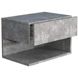 VCM Wandschublade Usal XL 45 x 32 cm - grau , Maße ca. H. 30 x B. T. - Schlafzimmer, Nachttische