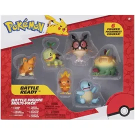 Pokémon Battle Figure 6er-Pack 5 cm Figuren Pawnii/Turtwig/Hoothoot/Torchic/Appletun/Squirtle