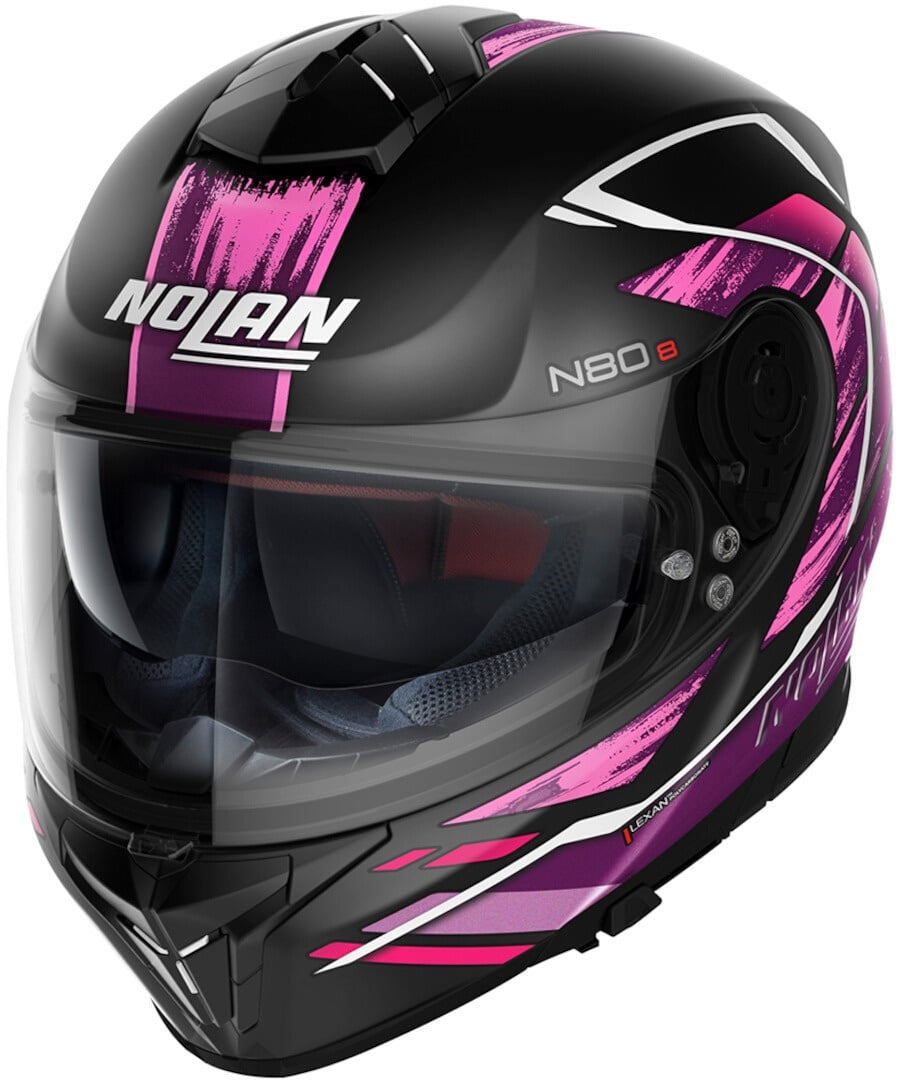 Nolan N80-8 Thunderbolt N-Com Helm, zwart-pink, XS
