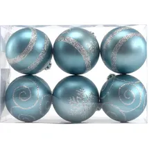 Trendline Weihnachtskugeln bruchfest 6 Stück, 6 cm Ø dämmerungsblau