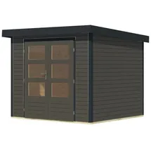 Karibu Gartenhaus Hollywood XL 2,00 x 2,00 m Grau