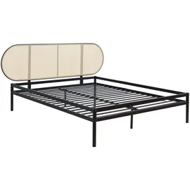 [en.casa] Metallbett Linköping 160 x 200 cm mit ovalem Kopfteil