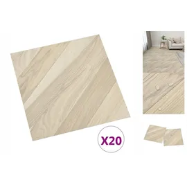 vidaXL PVC-Fliesen Selbstklebend 20 Stk. 1,86 m2 Beige Gestreift