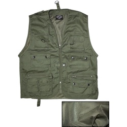 Mil-Tec Jagd/Angler, Weste - Oliv - 3XL