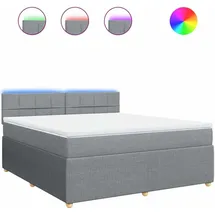 vidaXL Boxspringbett 180 x 200 cm Hellgrau