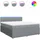 vidaXL Boxspringbett 180 x 200 cm Hellgrau