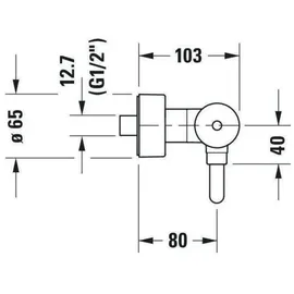 Duravit C.1 AP, Wandmontage, chrom