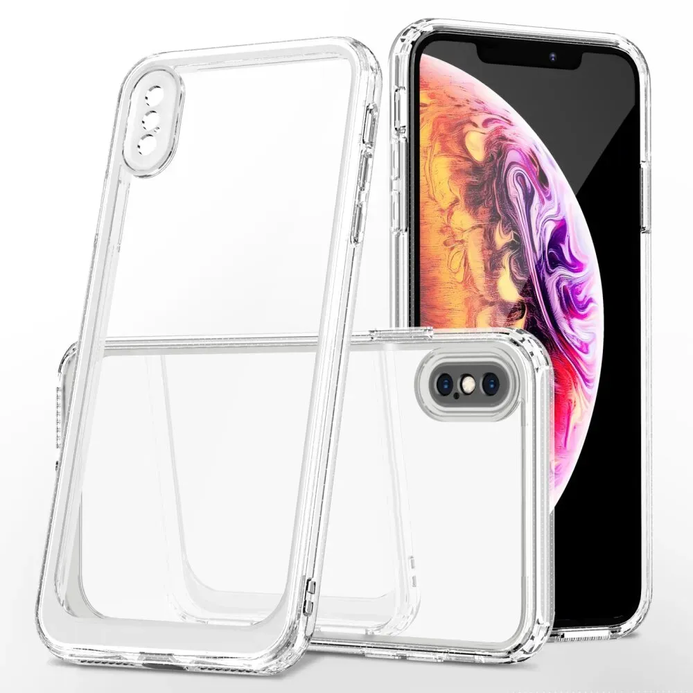 Schutzhülle für iPhone XS Kamera Case Panzerhülle Handyhülle Cover Tasche Transparent Smartphone Bumper