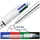 BIC 4-Farben-Kugelschreiber 4 Colours Shine metallic-silber, Schreibfarbe: blau, schwarz, rot, grün, 1 St.