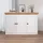Homestyle4u Kommode Sideboard Eiche Matt Weiß Holz Massiv Schrank 134 cm,