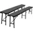 chefgastro Bierbank 2er Set Schwarz