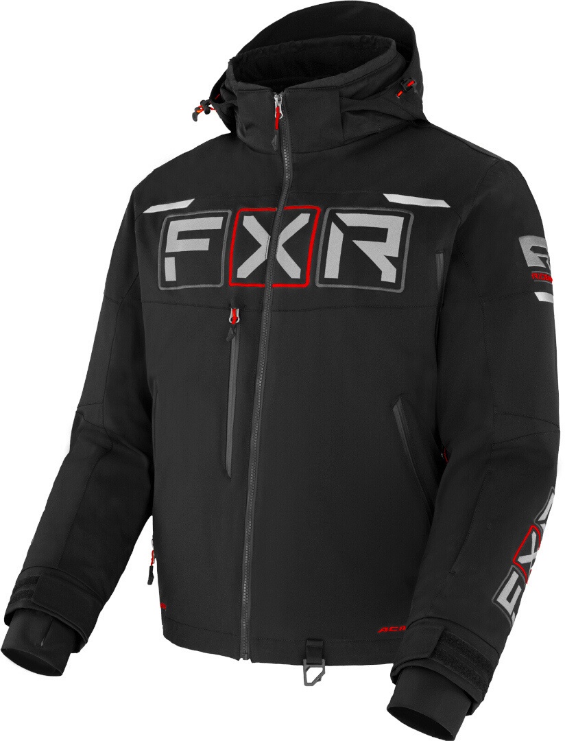 FXR Maverick 2-in-1 Sneeuwscooter Jas, zwart-rood, L