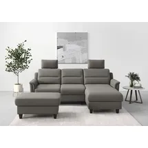 sit&more Ecksofa SIT & MORE "Farö L-Form", braun (schlamm), B:234cm H:90cm T:168cm, Sofas, Ecksofa, inklusive Federkern, wahlweise mit Bettfunktion und Bettkasten