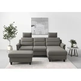 sit&more Ecksofa SIT & MORE "Farö L-Form", braun (schlamm), B:234cm H:90cm T:168cm, Sofas, Ecksofa, inklusive Federkern, wahlweise mit Bettfunktion und Bettkasten