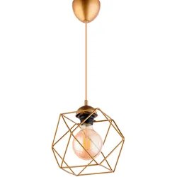 WellHome Deckenlampe 75cm in Goldfarbe