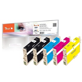 Peach Spar Pack Plus Tintenpatronen kompatibel zu Epson T0611, T0615, C13T06154010 für z.B. Epson Stylus D 68, Epson Stylus D 68 PE, Epson Stylus D 88, Epson Stylus D 88 PE