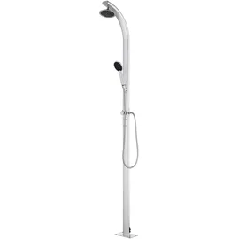 vidaXL Gartendusche mit Brauner Bodenplatte 220 cm 3070791