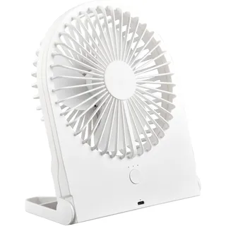 Trio RL LIVE YOUR LIGHT Reality Leuchten Tisch Ventilator Breezy R044-01, Kunststoff Weiß matt, 2 Watt, Akku Betrieb, USB-C, 3 Stufen