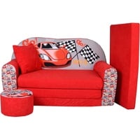 Kindersofa Racing Car Auto Sofa Kinderzimmersofa zum Aufklappen FORTISLINE