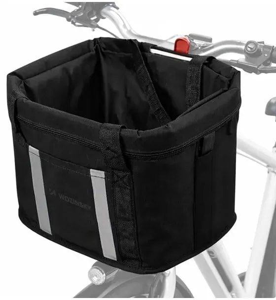 fabric bicycle basket large - black