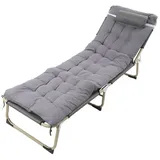 GARRYFIZH Feldbett Klappbett Gästebett Einzelbett Büro Mittagsschlaf Feldbett Grau 100kg (2-St) Klappbar, Stabil, Komfortabel, Mobil grau