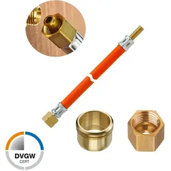 GOK Marine Set Mitteldruckschlauch Messing 40cm zur Verbindung von Armaturen, Ve...