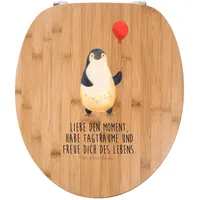 Mr. & Mrs. Panda Motiv WC Sitz Pinguin Luftballon - Transparent - Geschenk, Toilette, Klodeckel, Neustart, WC-Sitz, Kind, Toilettendeckel, gute Lau...