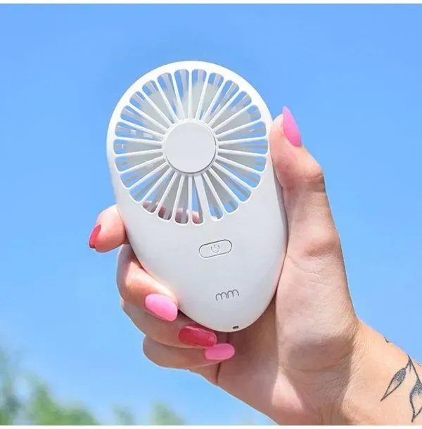 Tragbarer Handventilator - Wiederaufladbare Batterie - 2 Geschwindigkeiten