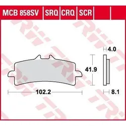 TRW Bremsbelagsatz MCB858SCR Bremsbeläge,Bremsklötze,Bremssteine,Bremsbeläge & Bremsbelagsatz,Bremsklötze & Bremsbelagsatz