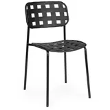 Bizzotto Gartenstuhl Clover 4er-Set aus Metall, Schwarz, Stapelbar schwarz