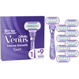 Gillette Venus Deluxe Smooth Swirl Rasierer mit 9 Klingen