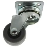 MS Beschläge Möbelrollen Transportrolle Metall mit Anschraubplatte Rolle Hartgummi Ø30mm