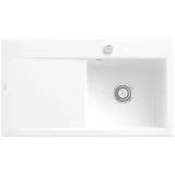 Villeroy & Boch Subway Style 50 Einbau Becken rechts mit Ablauffernbedienung snow white 335102KG