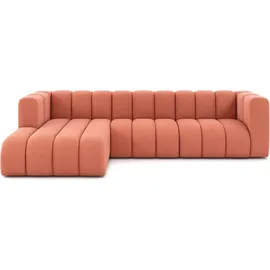 kaiser möbel Ecksofa L-Form GRAND 318 cm, stoff Salvador, Rosa, Links - Rosa