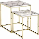 Wohnling Beistelltisch Weiß MDF 45 x 45 x 50 cm