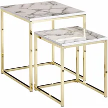 Wohnling Beistelltisch Weiß MDF 45 x 45 x 50 cm