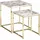 Wohnling Beistelltisch Weiß MDF 45 x 45 x 50 cm