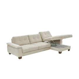 meinSofa Ecksofa aus Cord Suna ¦ beige ¦ Maße (cm): B: 316 H: 86 T: 177.0