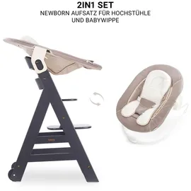hauck Beta Plus Dark Grey 5-tlg. Newborn Set - Beige