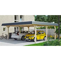 Doppelcarport SKANHOLZ "Wendland", beige (natur), H: 216cm, Carports