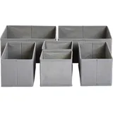 Amazon Basics Aufbewahrungskiste 6-tlg. grau