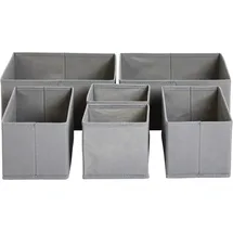 Amazon Basics Aufbewahrungskiste 6-tlg. grau