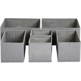 Amazon Basics Aufbewahrungskiste 6-tlg. grau