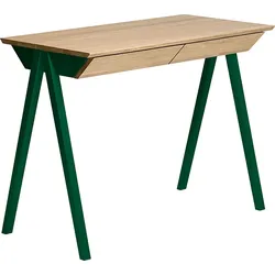 Vogel Schreibtisch klein grüne Beine