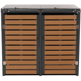 Proregal Mülltonnenbox PROREGAL XL 119 x 140 x 102 cm braun