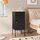 [en.casa] Nachtschrank Hausjärvi 82 x 35 x 35 cm Schwarz