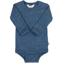 Joha Body, langarm Rippqualität Wolle/Seide, blau, 68