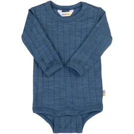 Joha Body, langarm Rippqualität Wolle/Seide, blau, 68