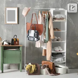 Relaxdays Handtaschenbügel 6 Haken, platzsparende Handtaschen Aufbewahrung, Taschenhaken Metall, Taschenhalter, kupfer,