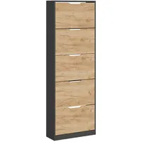 Vicco Schuhkipper Luca, Anthrazit/Goldkraft Eiche, 22 x 169 cm